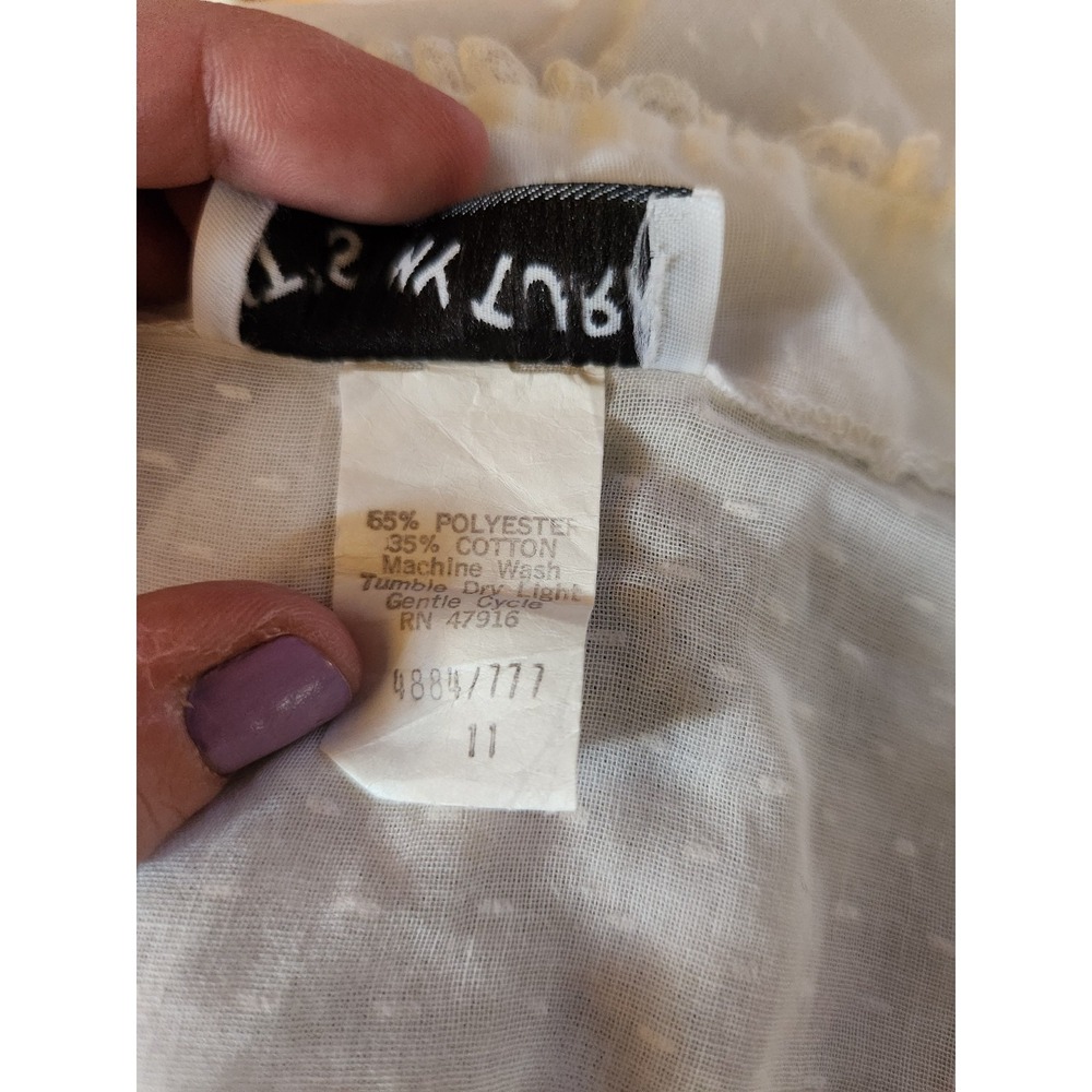 70s Sheer White High Neck Dress - Picture 5 of 5